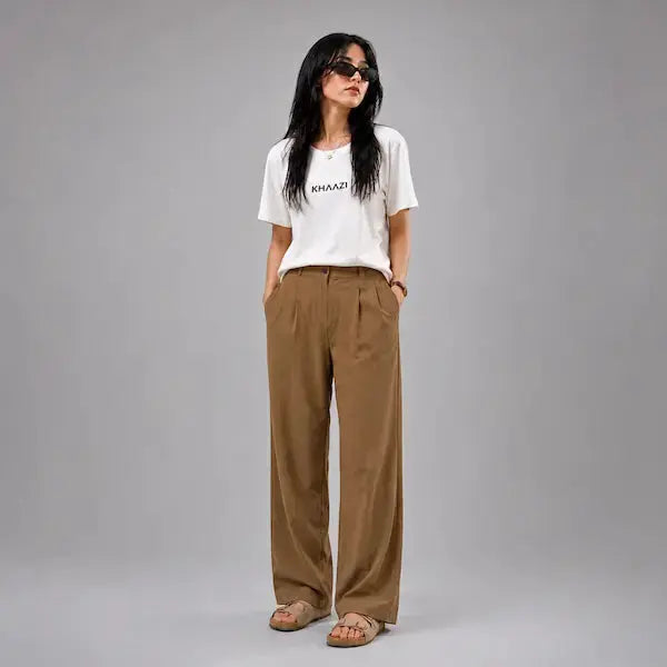 KHAAZI women's oversized cotton t-shirt, minimal aesthetic style