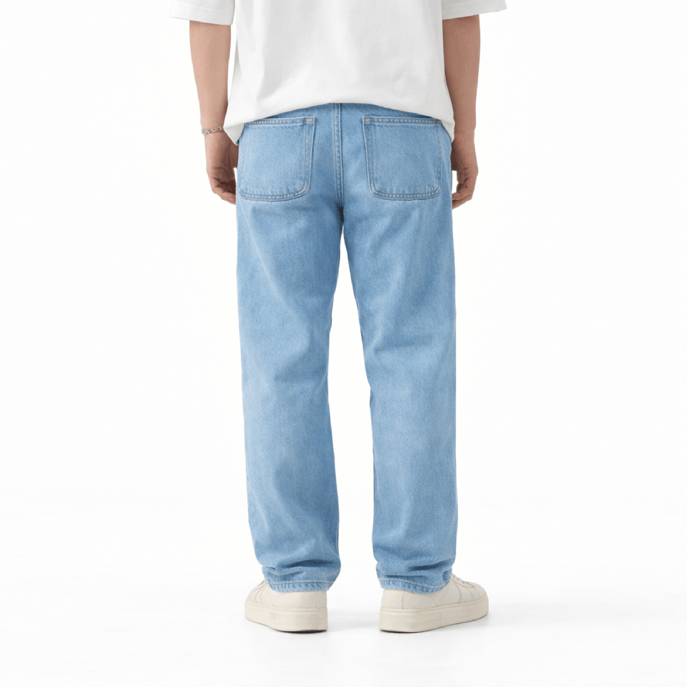 Khaazi Men’s Washed Baggy Jogger Pants – Loose Fit Drawstring Waist 6 Pocket Streetwear Trousers