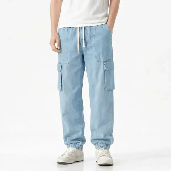 Men's denim trouser Pakistan – relaxed fit cargo jogger