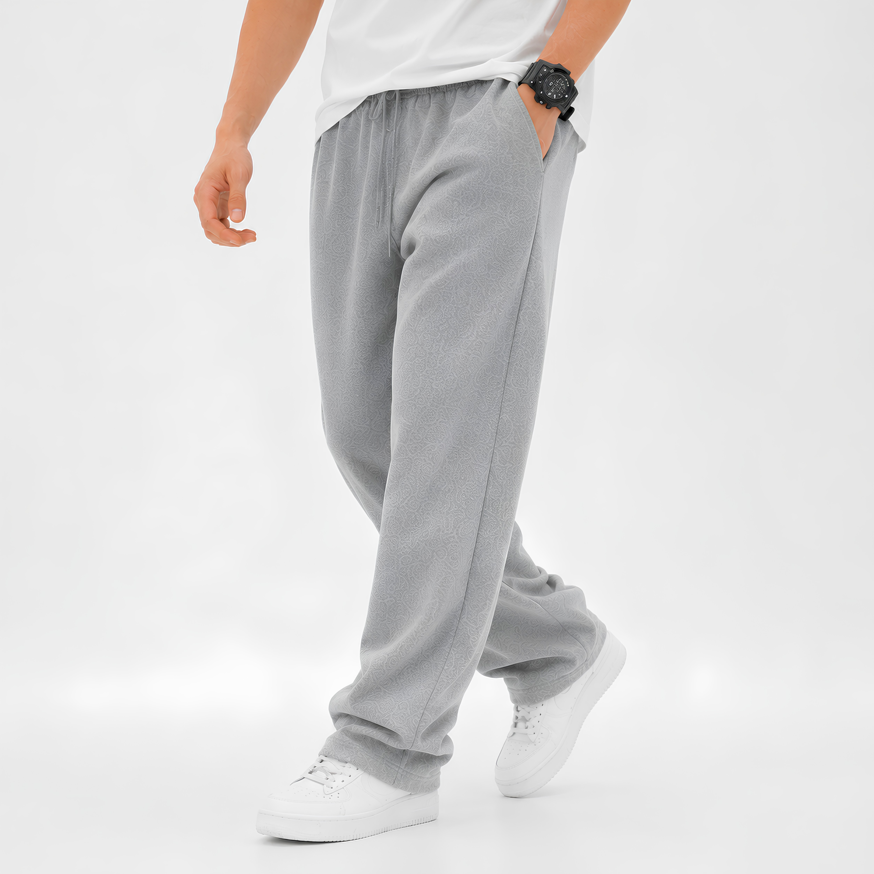 Relaxed Fit Drawstring Sweatpants – Trouser