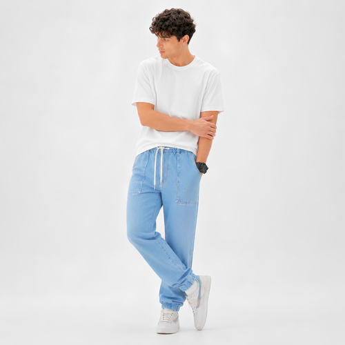 Denim Jogger Pants