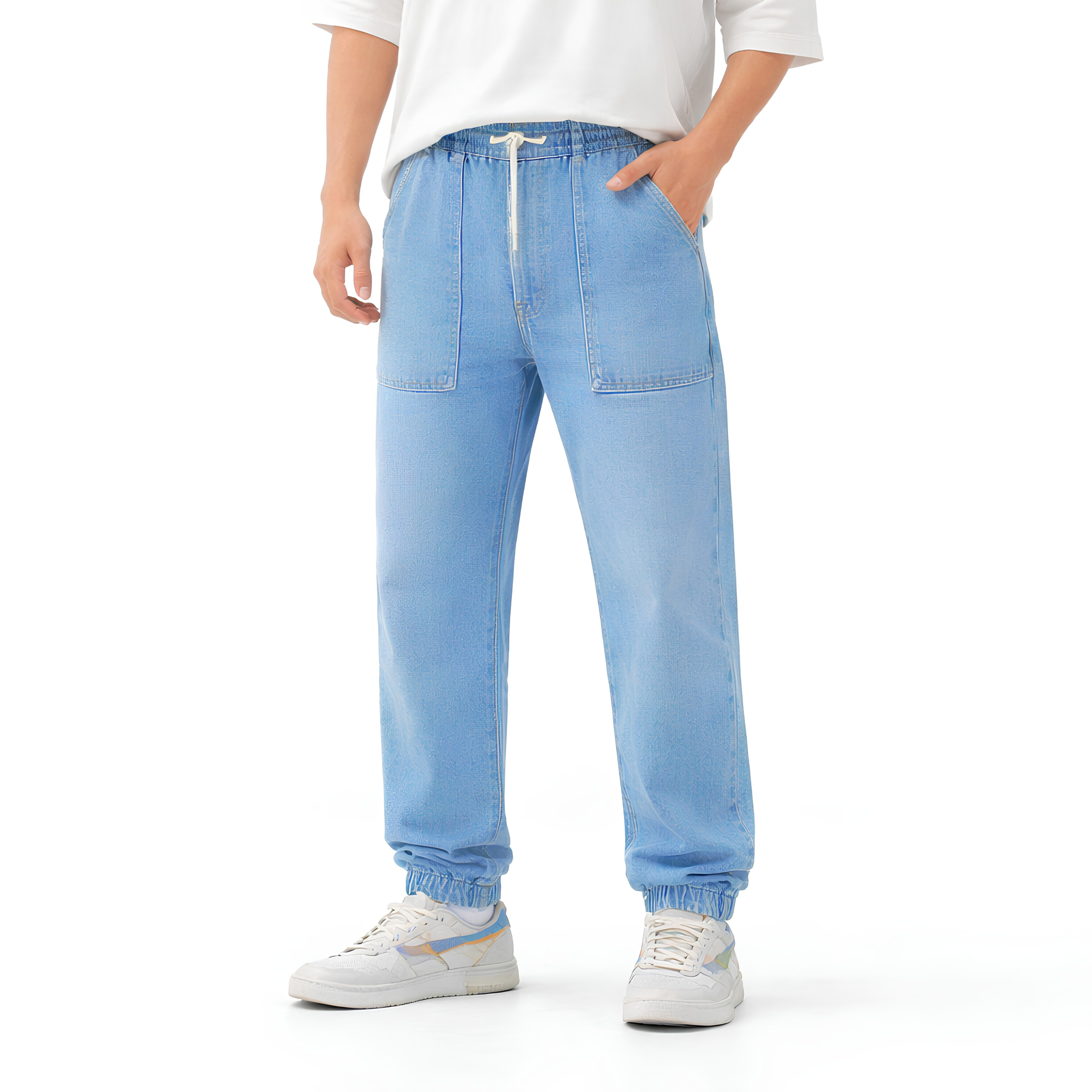 Denim Jogger Pants