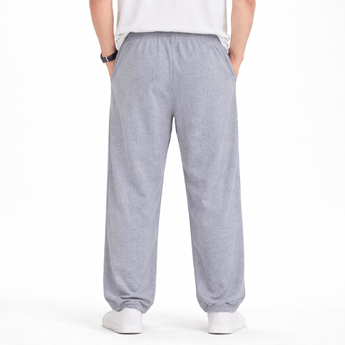 Khaazi Men’s Grey Loose Fit Sweatpants – Drawstring Casual Comfort Joggers