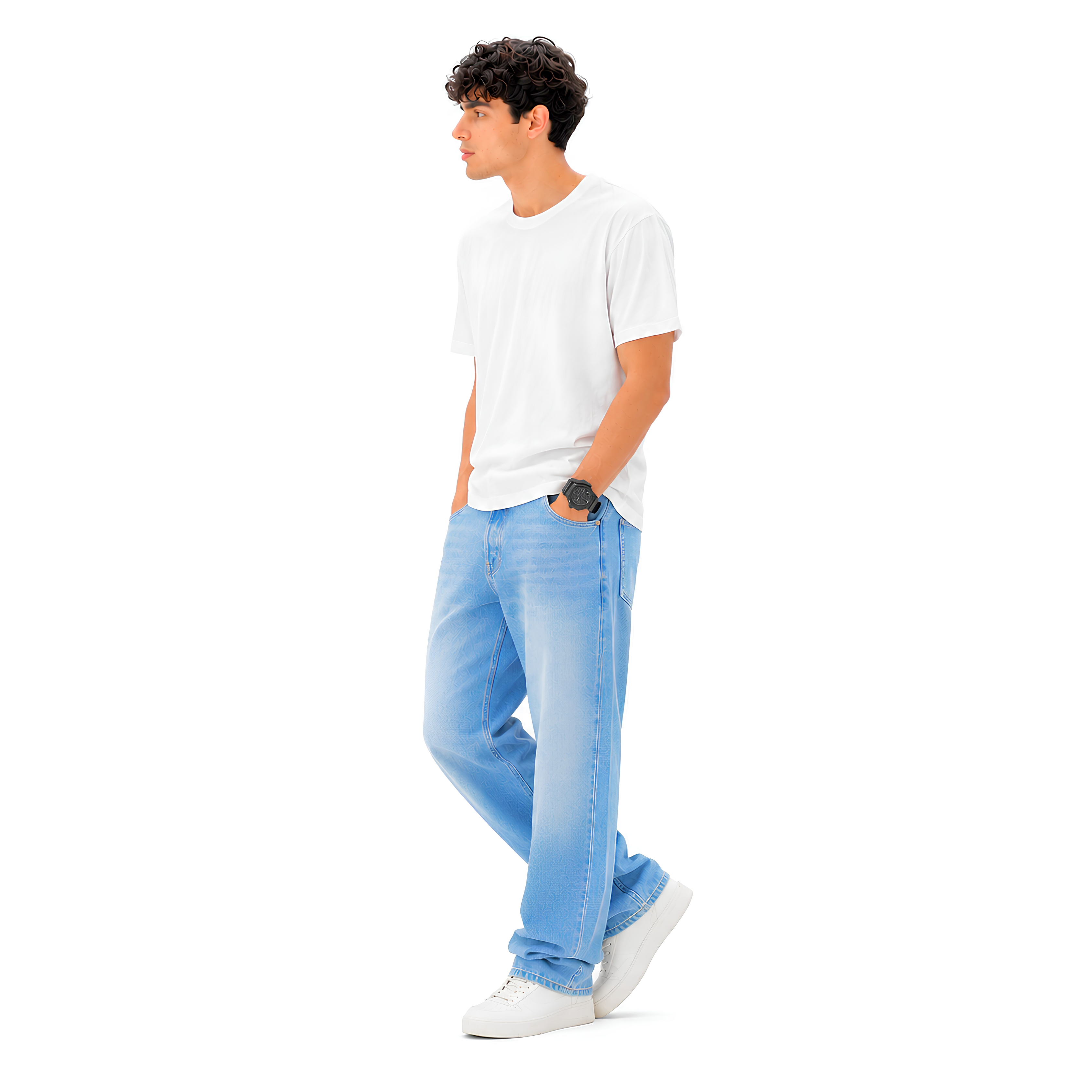 Denim Straight Fit Pants