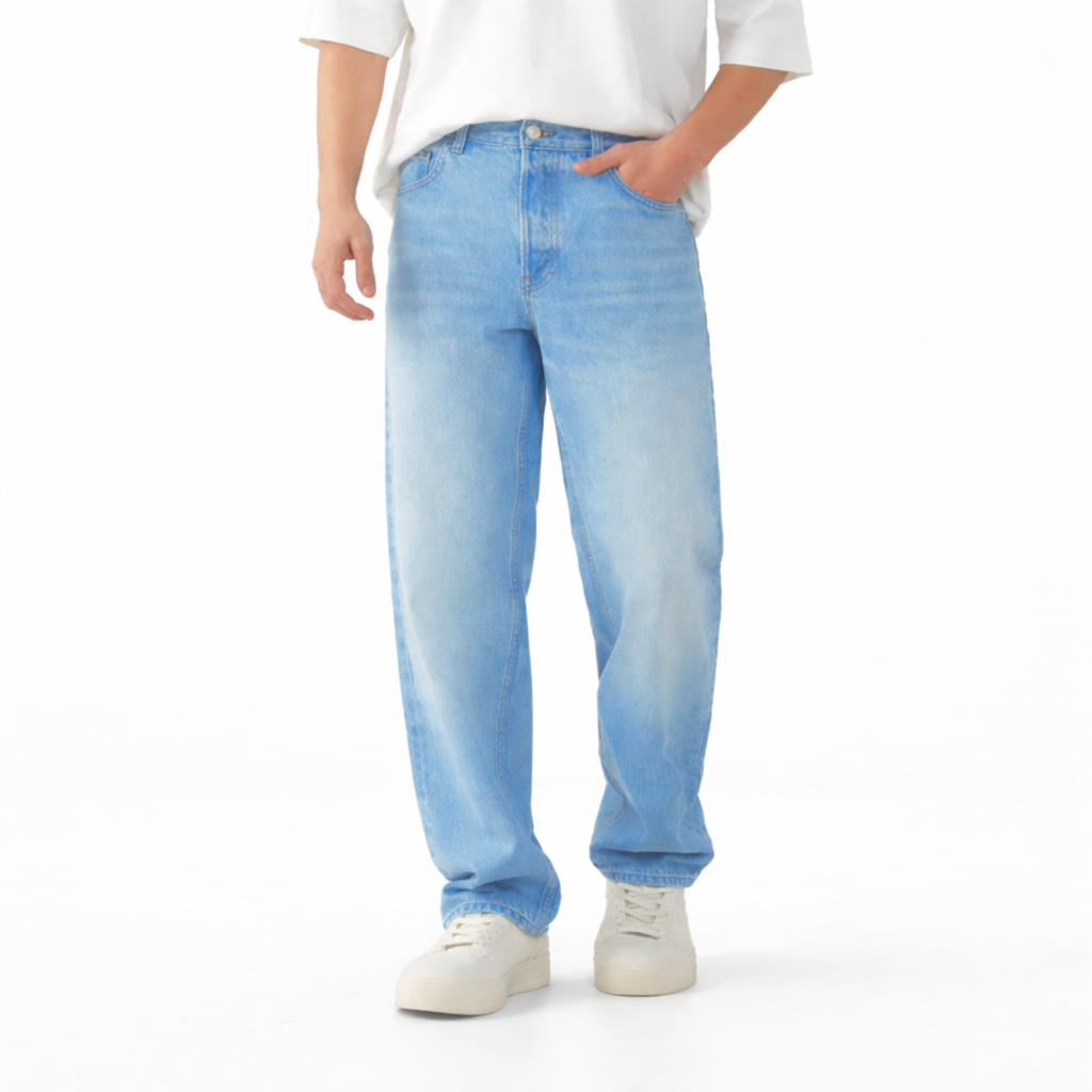 Denim Straight Fit Pants