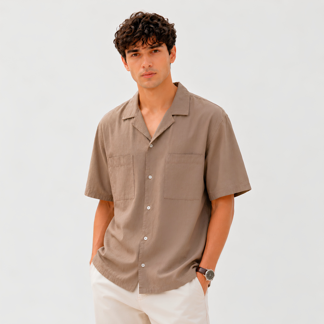 Camp Collar Short Sleeve Shirt