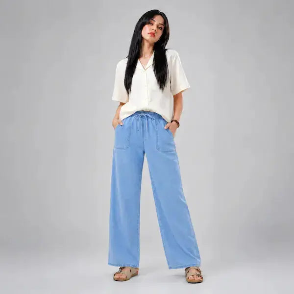 KHAAZI comfortable women's trousers | Relaxed Fit Drawstring Pants for Women Khaazi