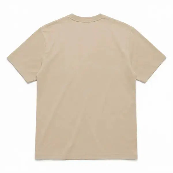 Beige T-Shirt Men Pakistan Oversized Tee Beige Drop Shoulder Design Back View KHAAZI