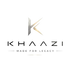 Khaazi logo with a stylized 'K' on a white background